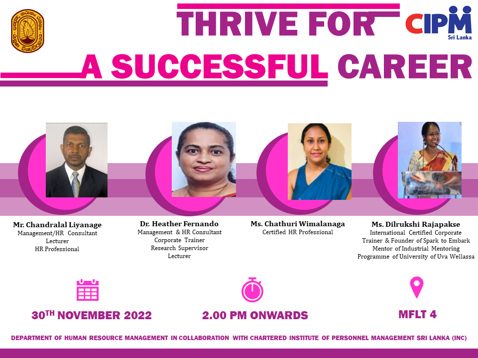 Thrive for a successful career- Career guidance workshop
